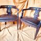 Pair of Empire style restoration armchairs from the 19th century.