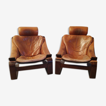 Pair of Roche Bobois Kroken armchairs