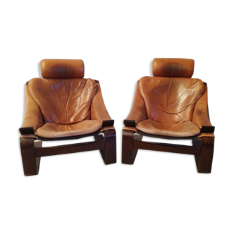 Pair of Roche Bobois Kroken armchairs
