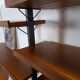 Mid Century Olof Pira Zweden teak modulair LP wandsysteem