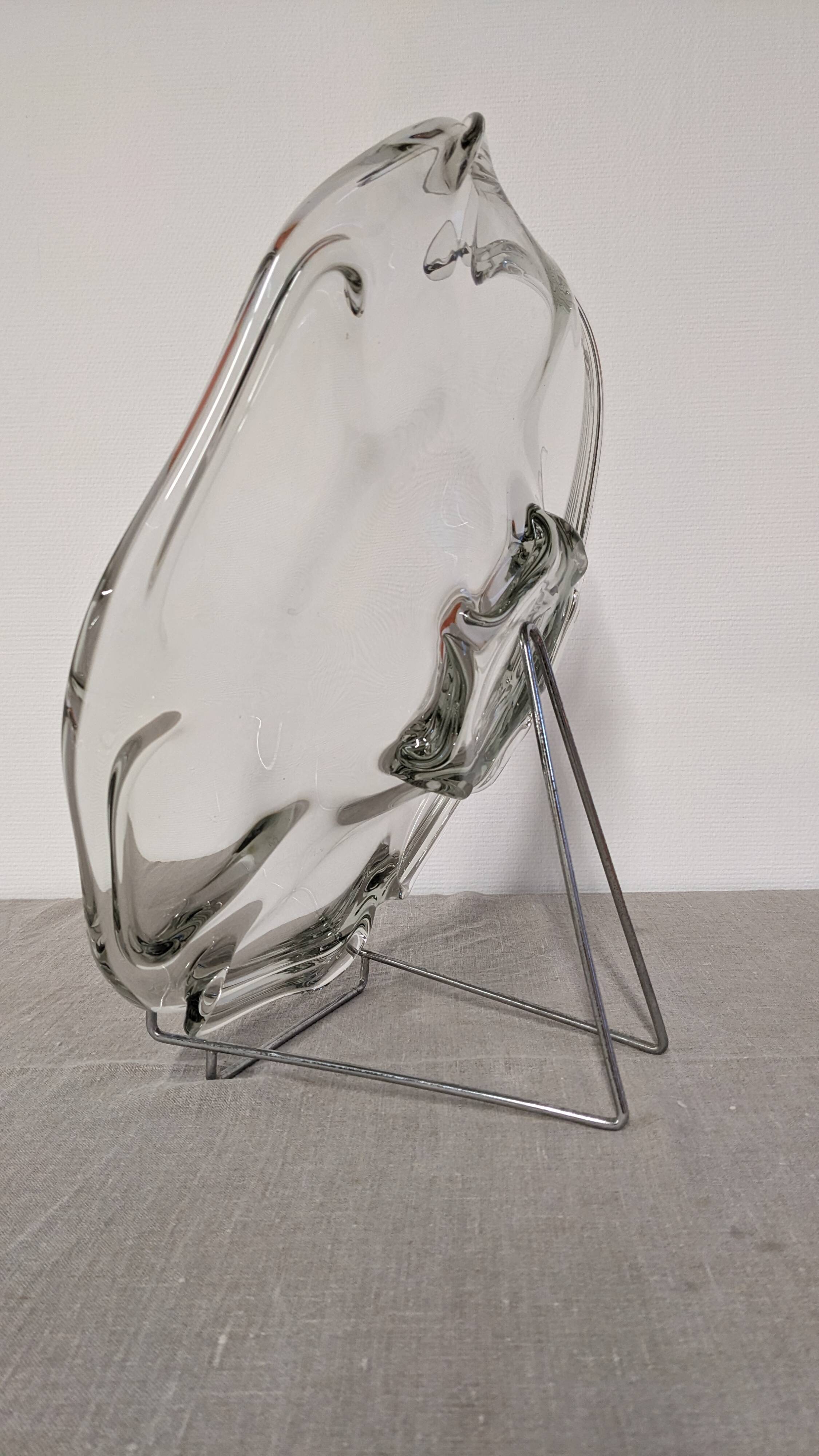XL Murano glass fruit bowl or pocket emptier, Italy circa 1970