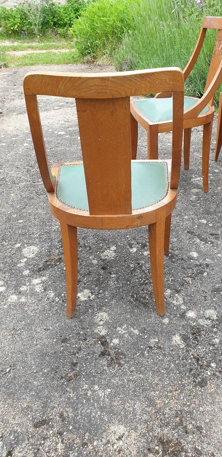 Suite de 6 chaises gondole Art Déco 1930