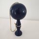 Old wooden Bilboquet - dark blue color Height 19 Cm