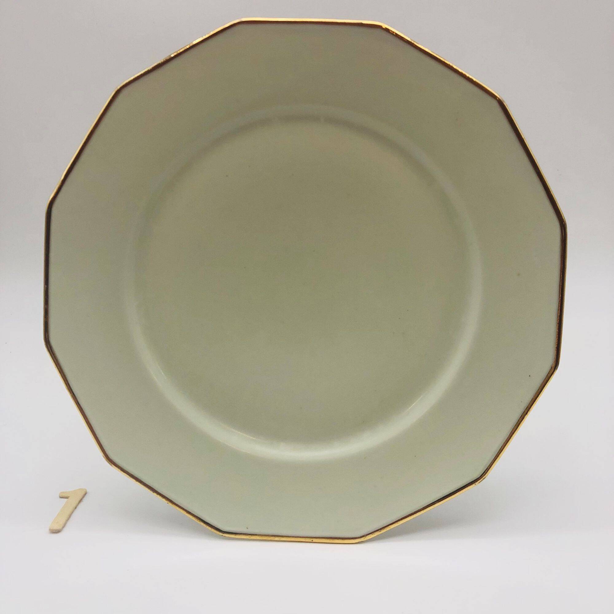 Limoges - M. Mandavy. 6 octagonal dinner plates.