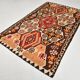 159x249Cm Soft Orange and Red Vintage Kilim Rug, Bohemian Kilim Rug