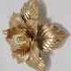 Golden flower wall lamp