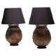 Handcrafted ceramic table lamps, France, 20th century