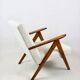 Vintage armchair B-310 VAR white structural boucle 1970s