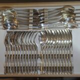 Ménagère Guy Degrenne collection fuse, 128 couvert métal argenté