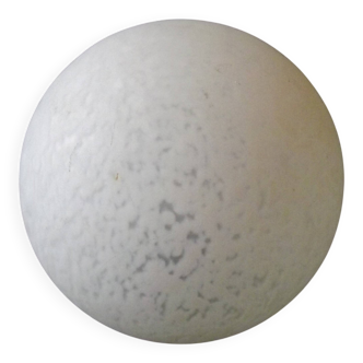 French vintage white Clichy glass ball-shaped replacement shade for lamps.