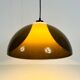 Brown and white acrylic glass suspension lamp, 1970