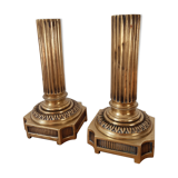 Pair of brass candlesticks
