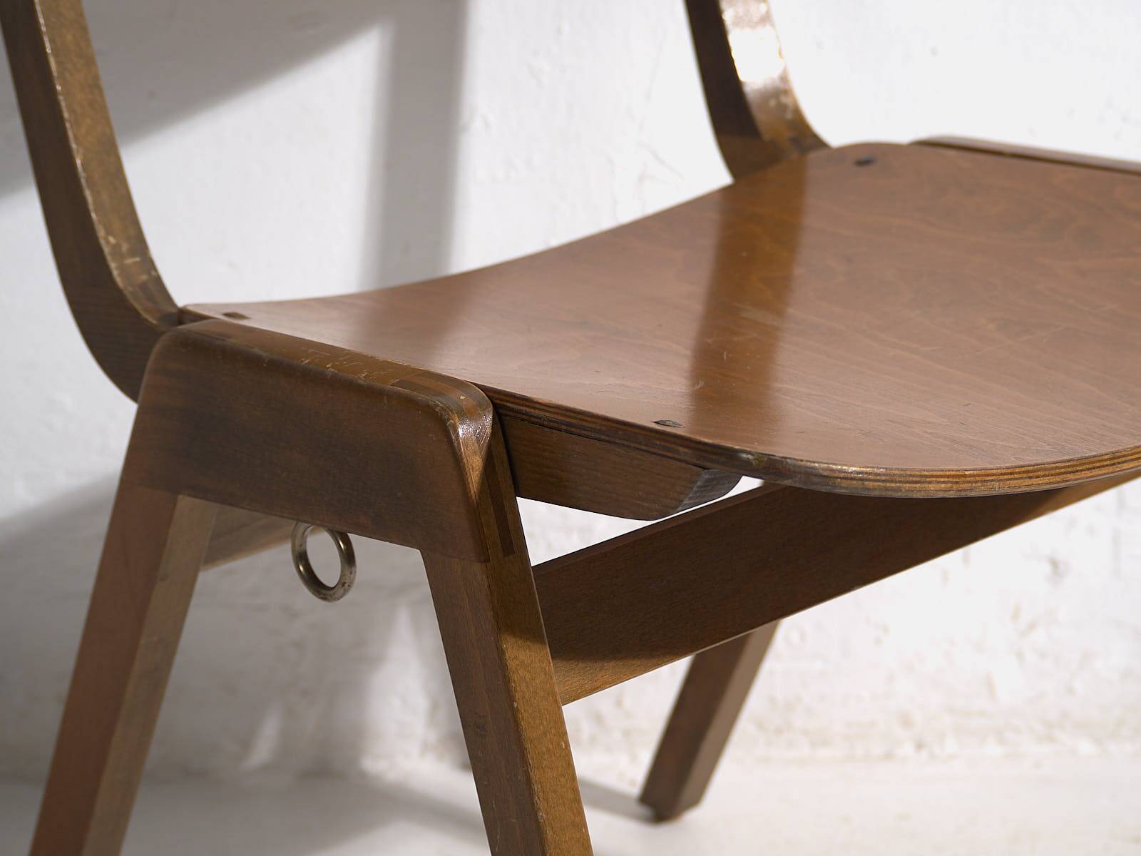 Vintage Thonet Dining Chairs (c.1950). Set of 4 pieces