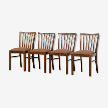 Series of 4 vintage scandinavian chairs