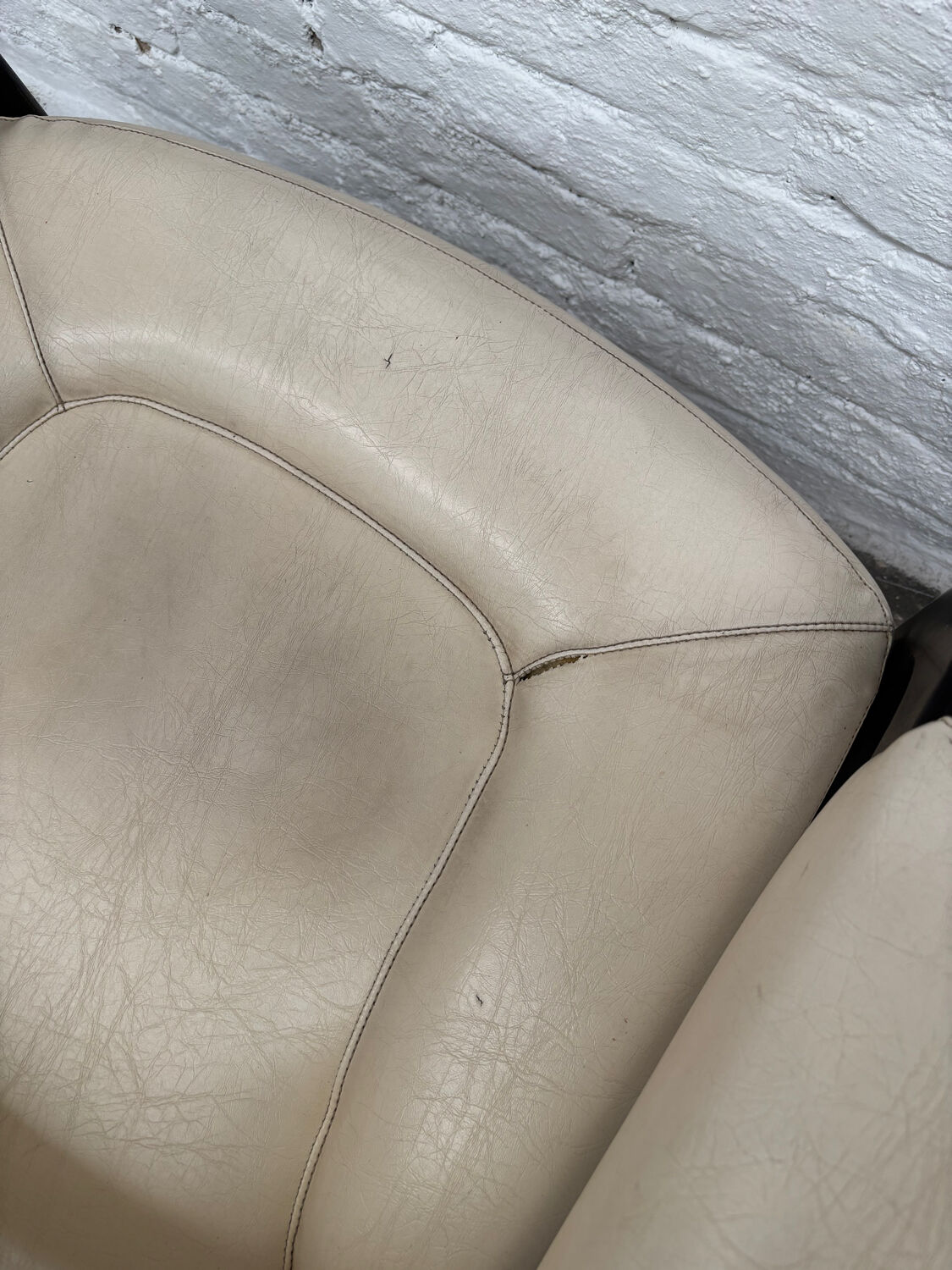 Set of two Baumann sled lounge chairs.