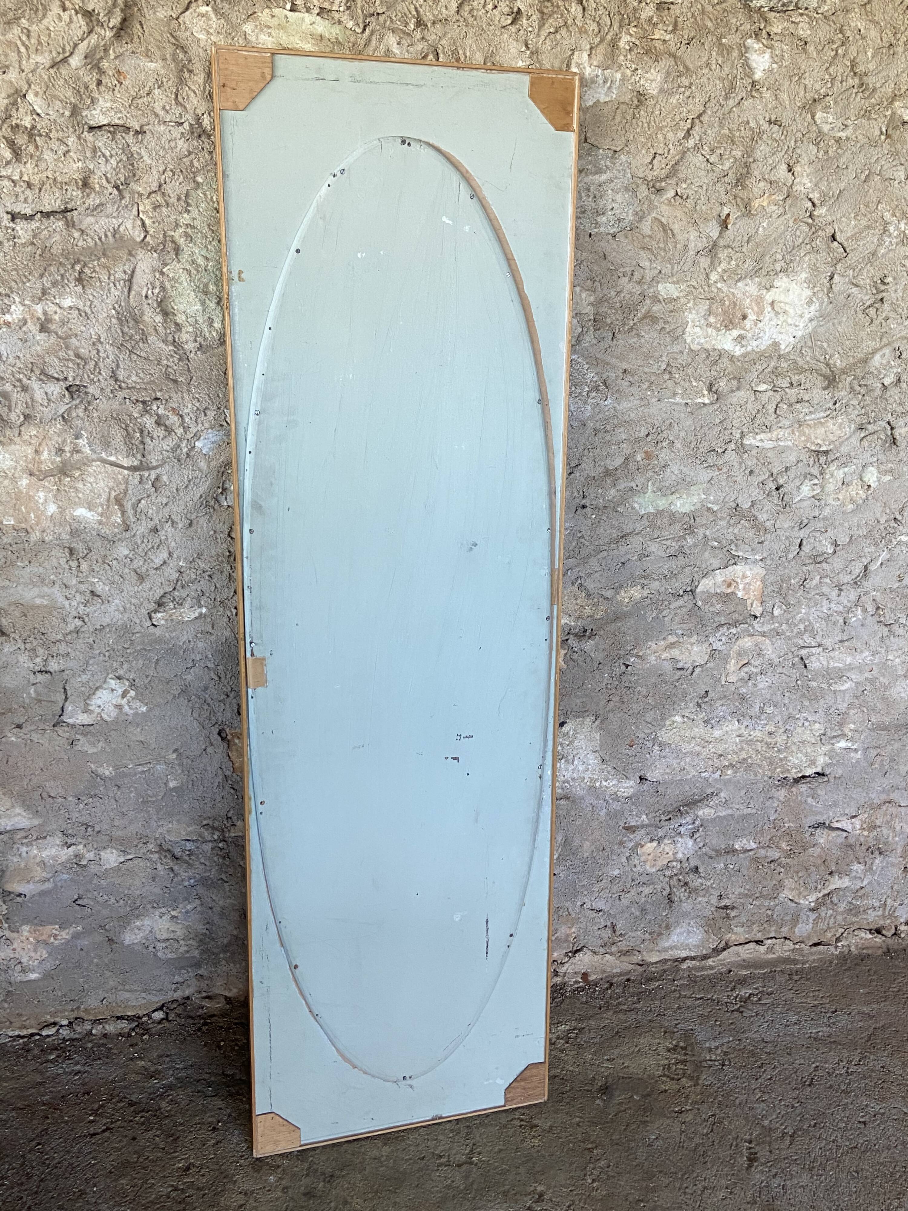 Oval mirror beveled 50s-60s