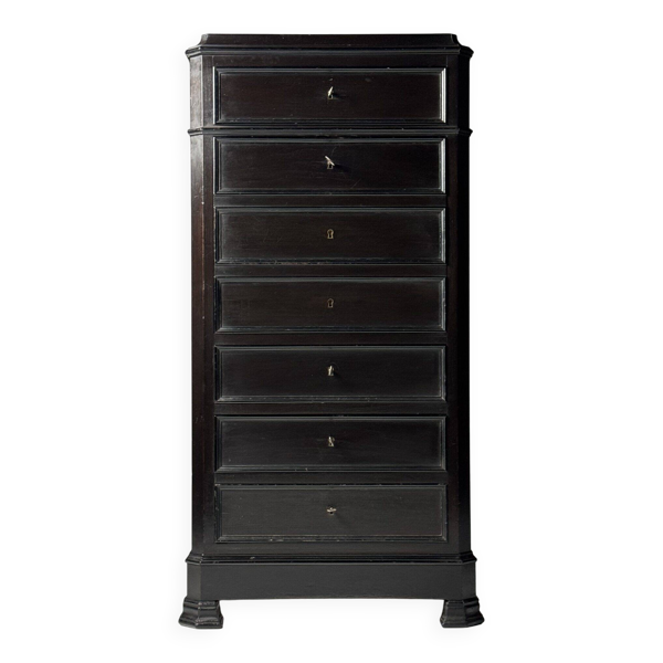 Secrétaire noir Louis Philippe
