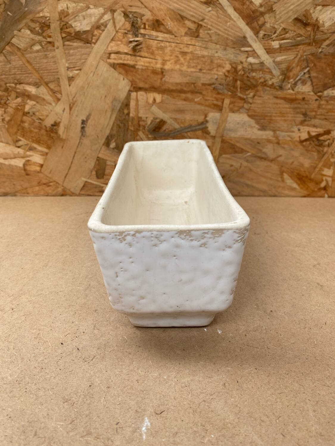 Antique vetter cactus pot white beige ceramic w. germany vintage