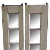 Miroirs Blanc Paire Recycle Ancienne Fenetre Bois Teck