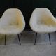 Pair of haired armchairs 1960