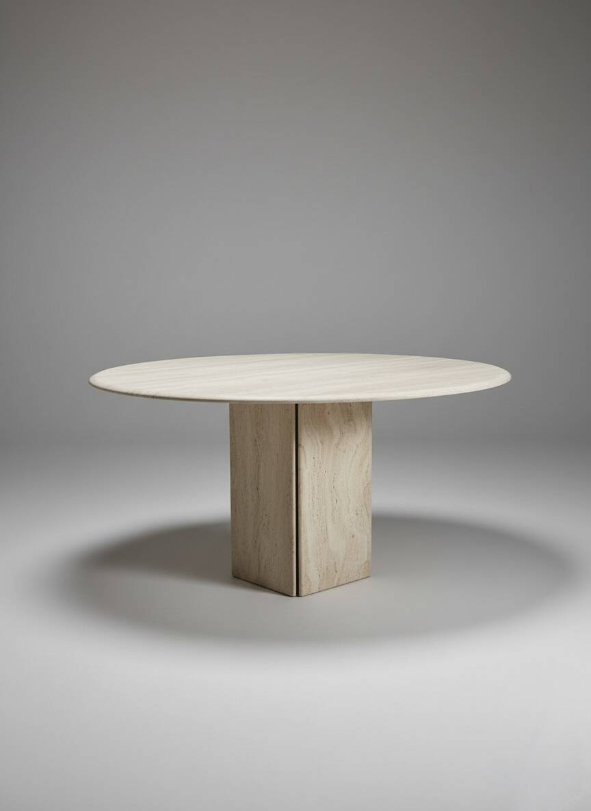 Round dining table by Claude Berraldacci. 1990s. France.