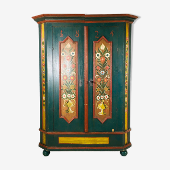 Painted Bavarian wardrobe, Germany 19th's