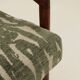 Vintage green jacquard armchair, mid-century modern design, 1965.