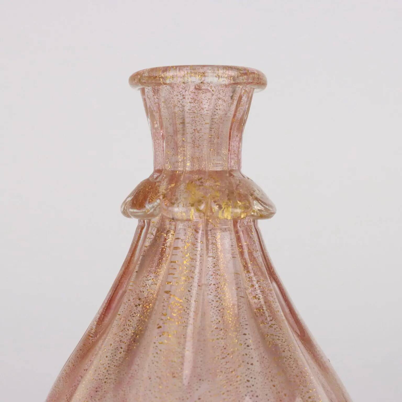 Seguso Man glass bottle. Italy 1950s.