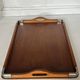 Wood and metal serving tray