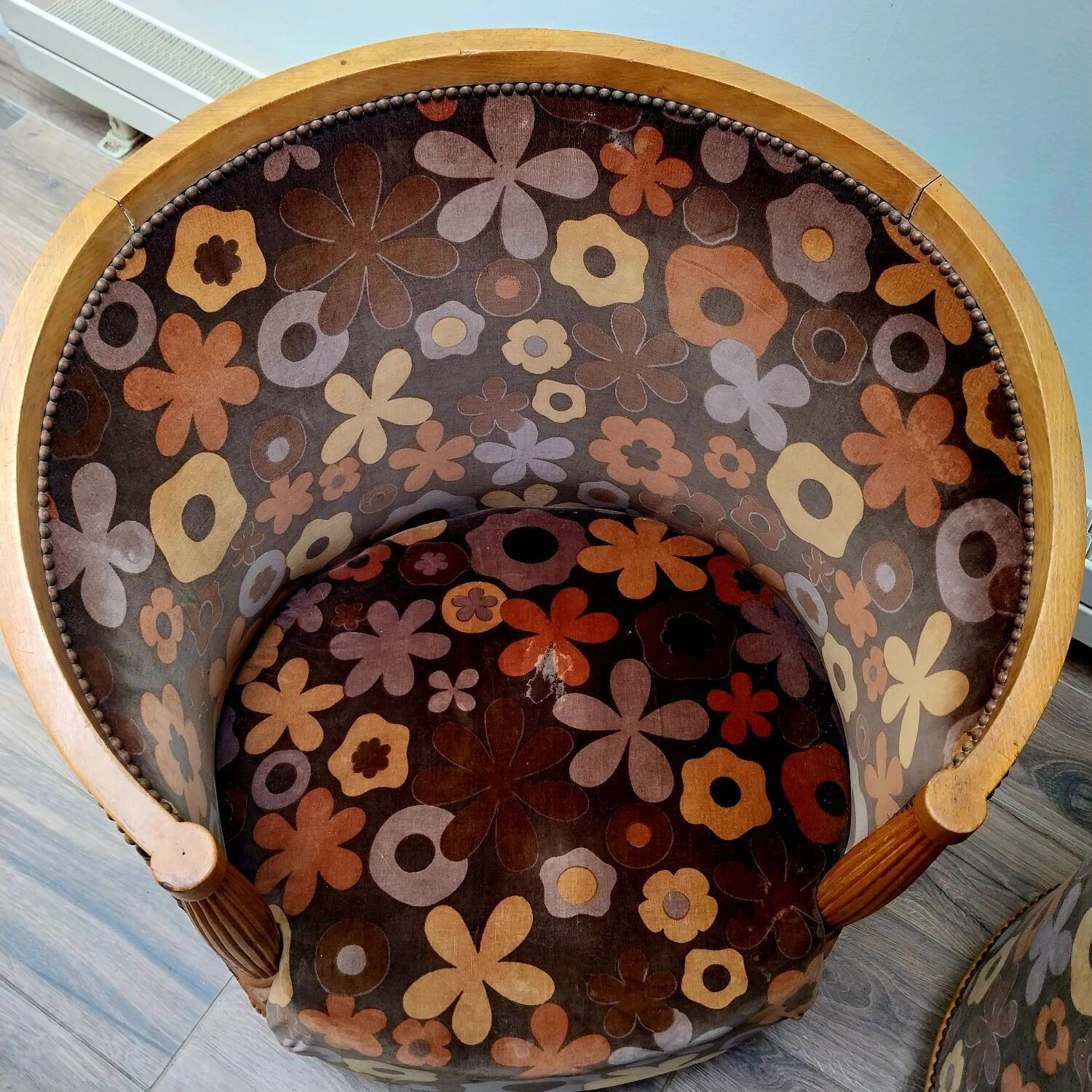 Paire de fauteuils corbeille 1920 1930