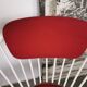 Swedish armchair circle Yngve Ekström, white and red