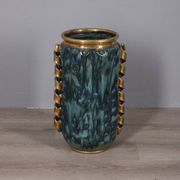 Large 1950s vintage decorated ceramic vase, Italian design