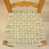 Rustic Chair With Woven Seat, Spain, 1950's
