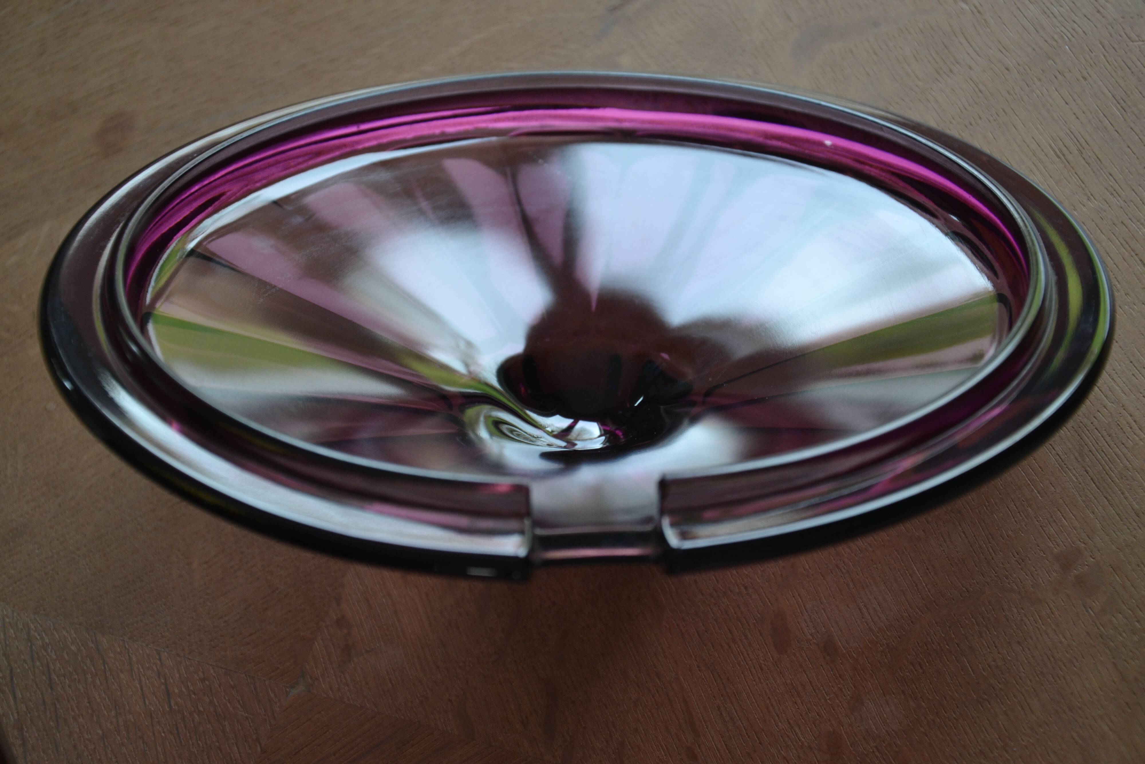 Large ornamental punch bowl/Art Deco pot Amethyst August Walther