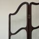 Art nouveau mahogany and glass concertina screen
