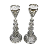 Pair of silver candle holders