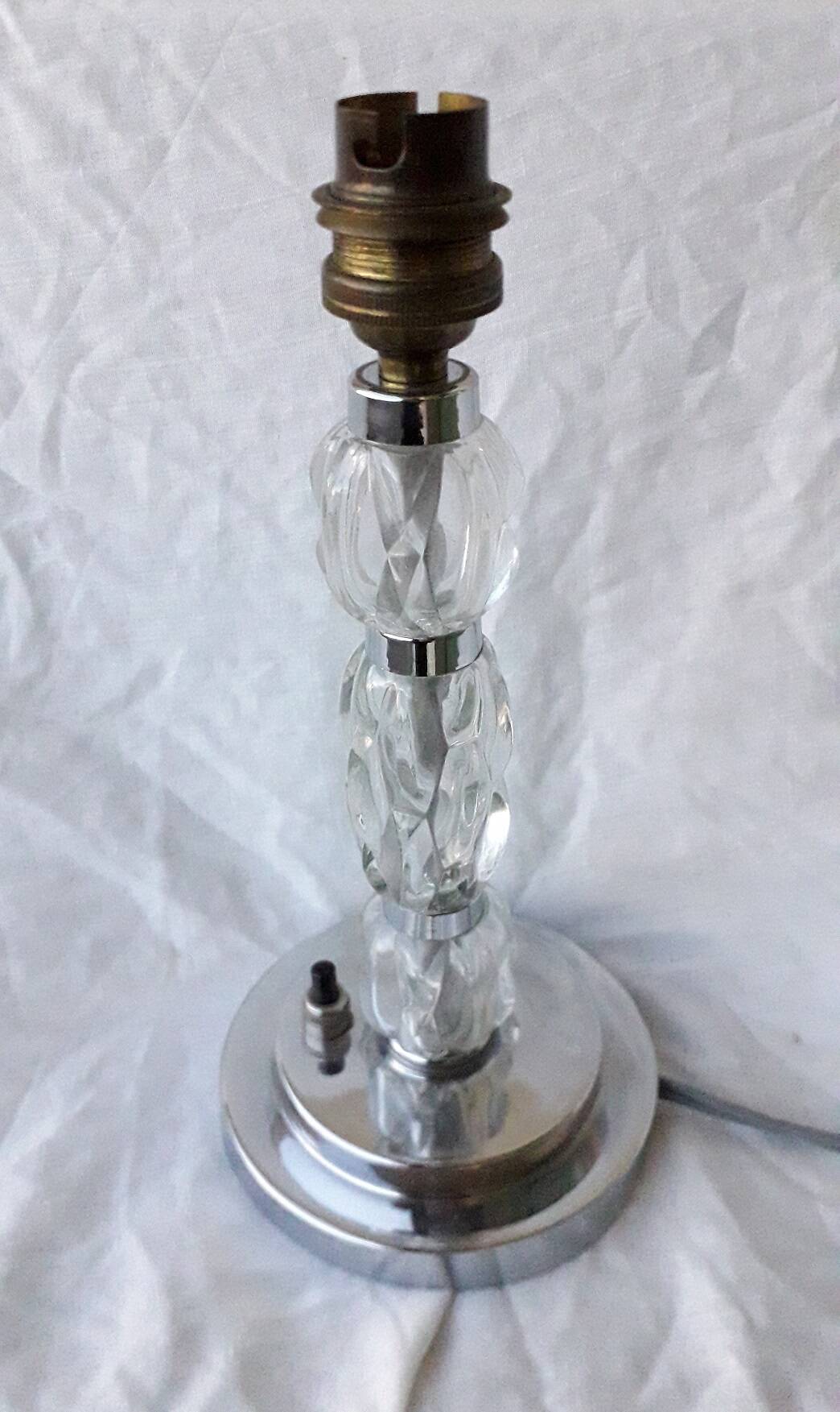 Pied de lampe verre