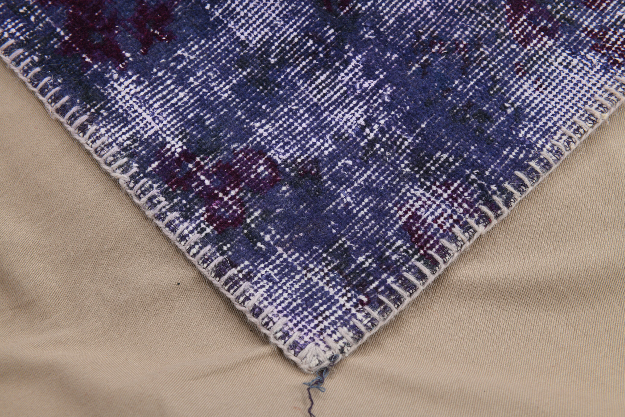 Purple tones vintage patchwork rug 304x215cm