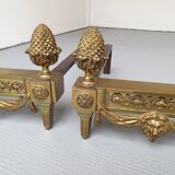 Paire chenets in bronze Louis XVl