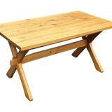 Vintage dining table pinewood 1960 minimalist dining table