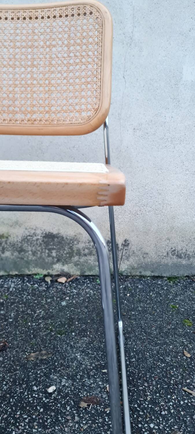 Talin chrome and cane chair