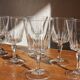6 vintage wine glasses in Arques crystal model "Versailles"