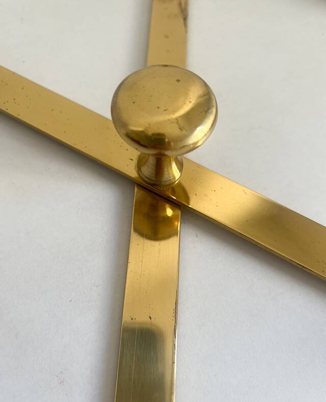Brass accordion coat rack