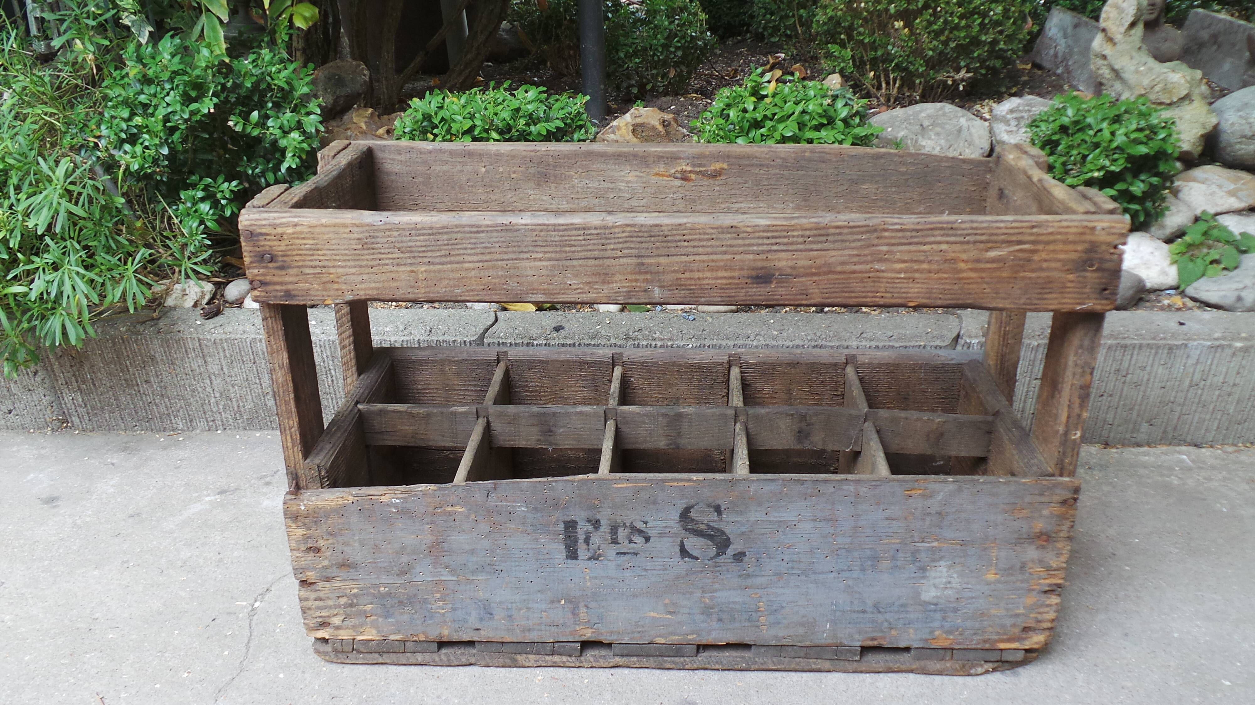 Old bottles wooden door