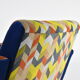 Mid-century armchair, 1960s, fully restored, blue velvet