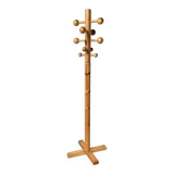 Free-standing coat rack in solid pine, Les Arcs, 1970s