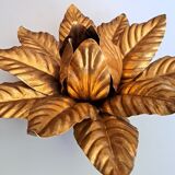 Plafonnier doré fleur