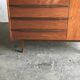 Vintage 1960s enfilade from Prague in brown wood, with 4 drawers and 1 door, Mid-Century style.