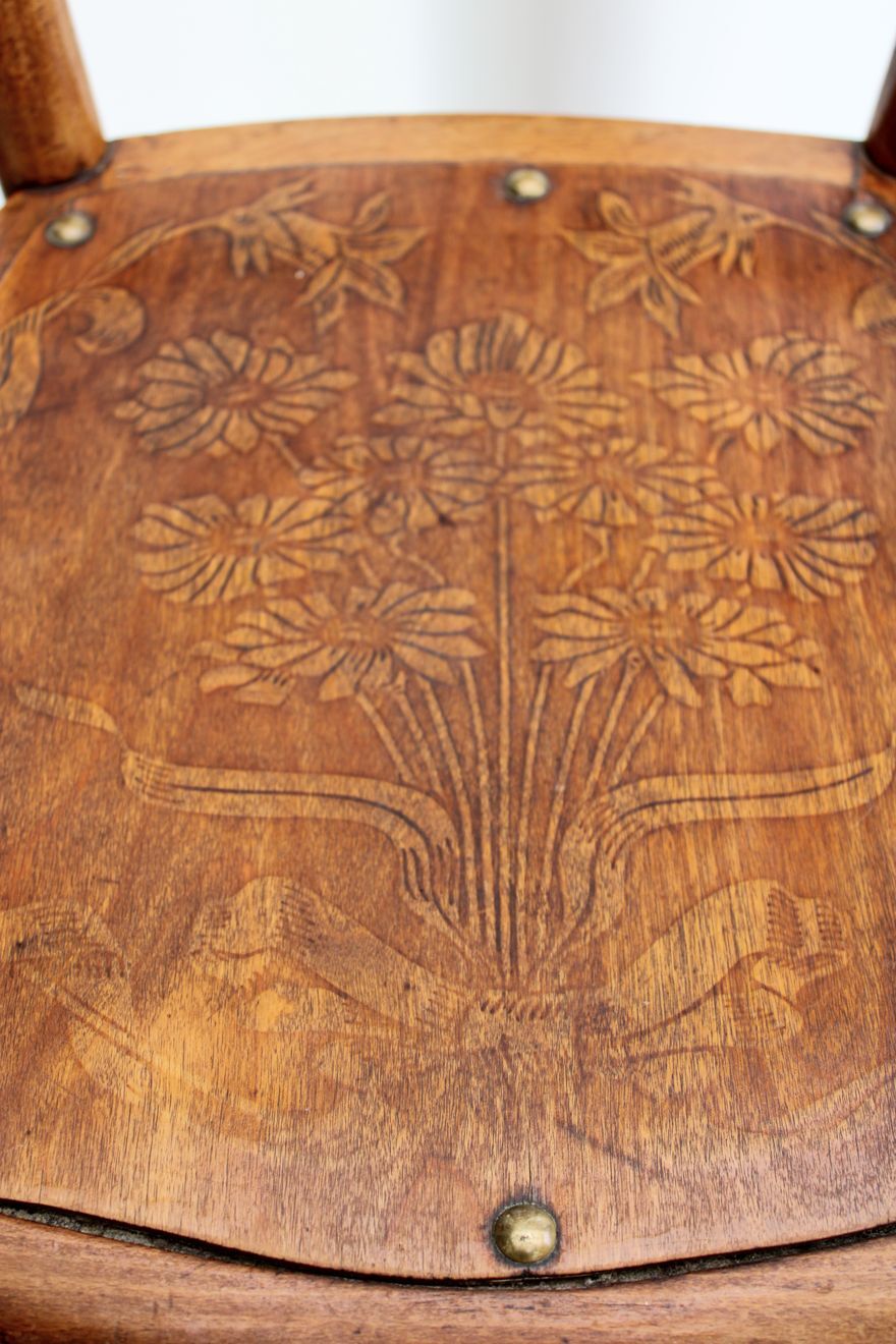 Embossed bistro chair