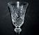 Cristallerie Lorraine, Series of 6 diamond cut crystal stemmed glasses 14.5cm